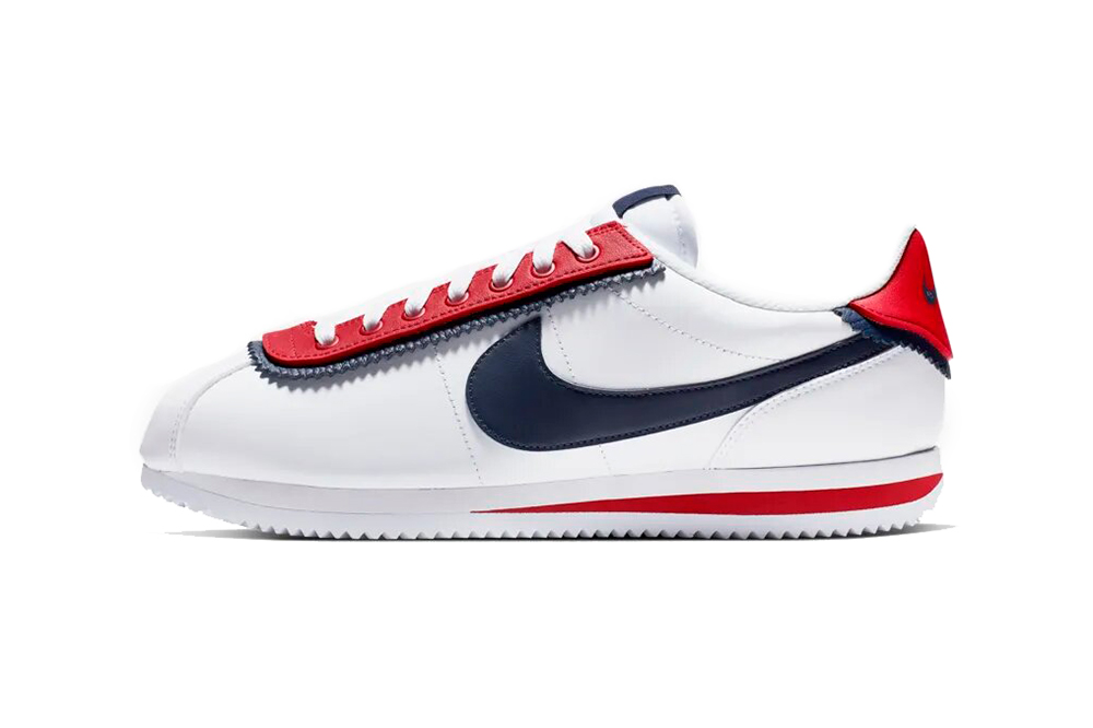 red blue and white nike cortez