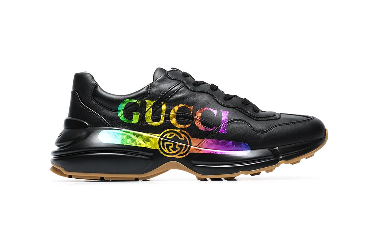 gucci rhyton logo multicolor sneakers release