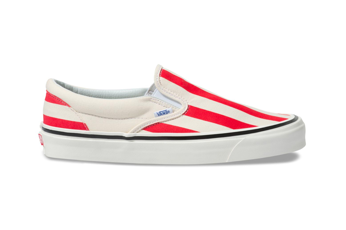 white vans with red stripe