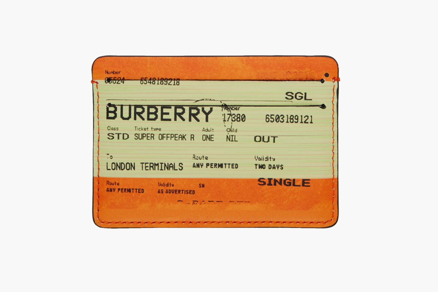 Burberry Orange Train Ticket-Inspired 