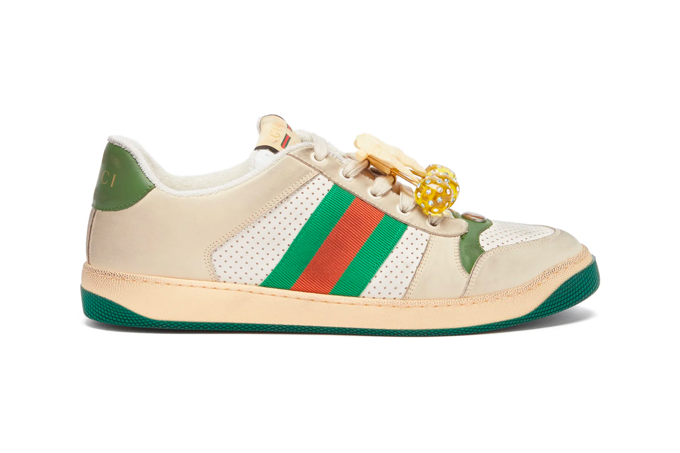Gucci Cherry-Embellished Screener Trainers Release | Hypebeast