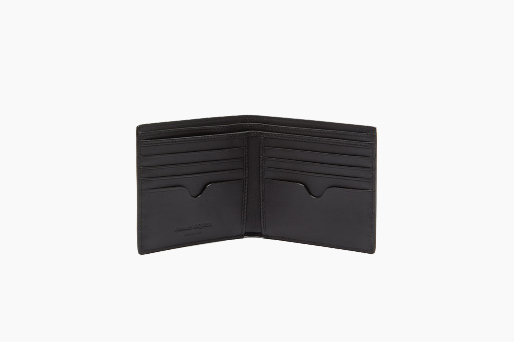 Bifold Leather Wallet in Black - Alexander Mc Queen