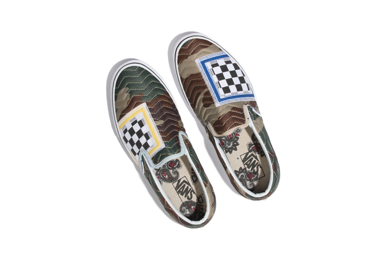 blue vans with checkered outline