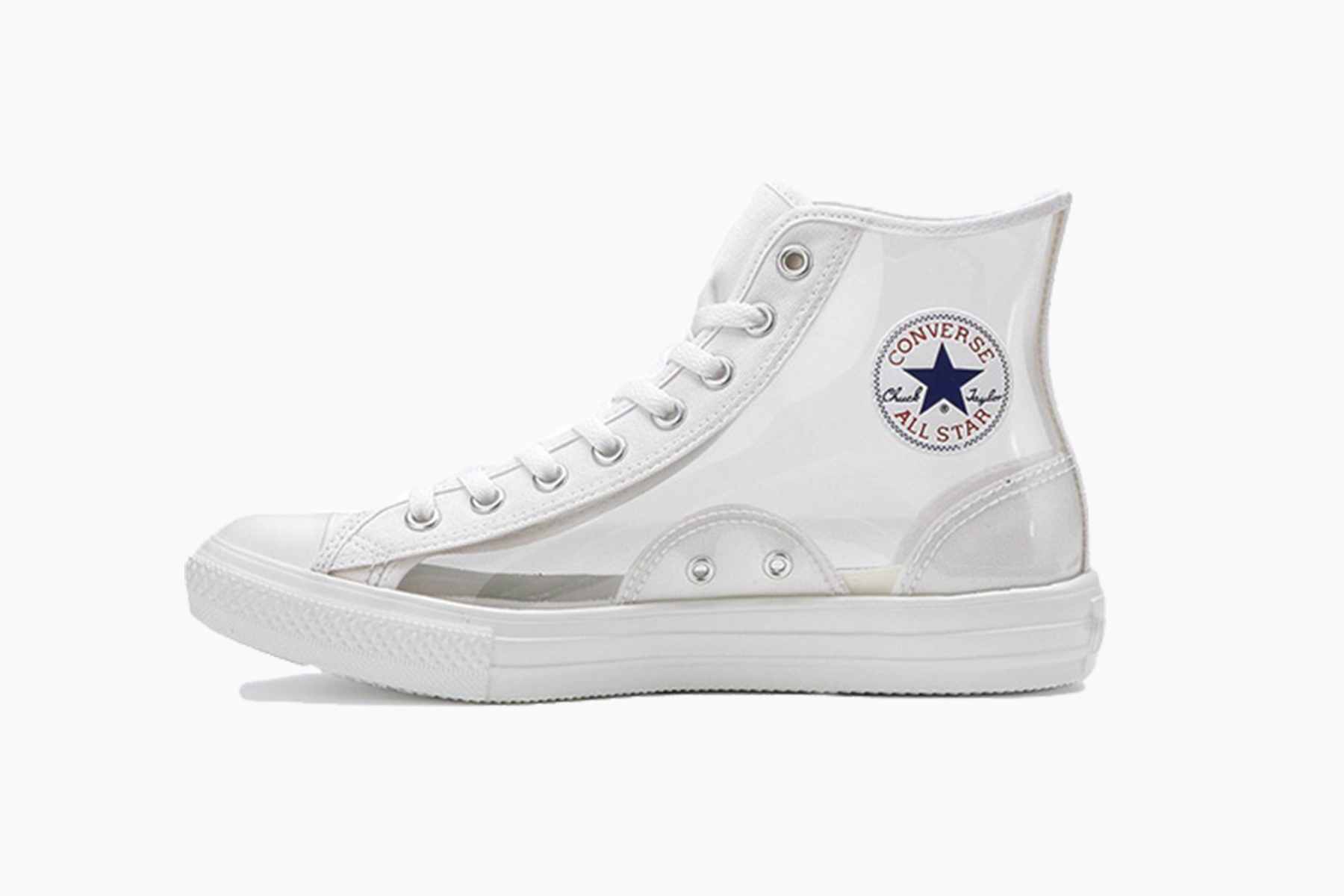 Converse Japan All-Star Light Clear Material Hi in Pink and Clear