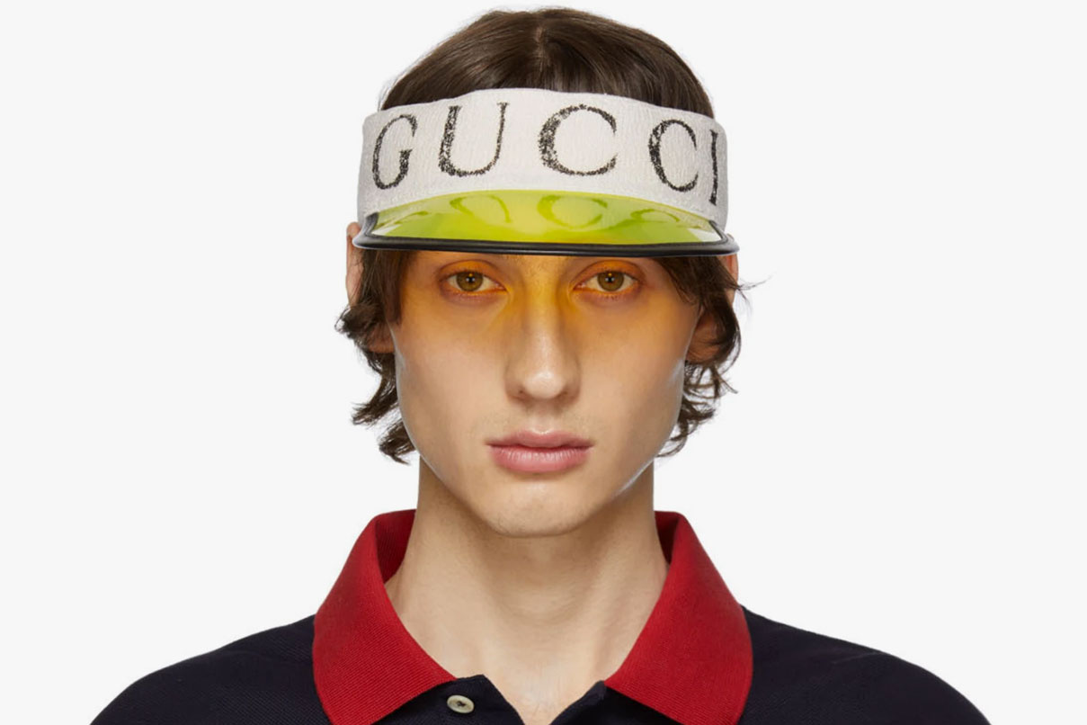 Gucci Off White Vinyl Sun Visor