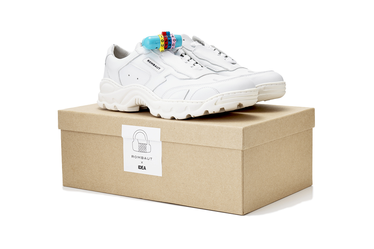 IDEA Books x Rombaut Padlock Sneaker Collab dover street market london release date info buy june 13 2019 20 white pop up Classic Vegan Leather Boccaccio