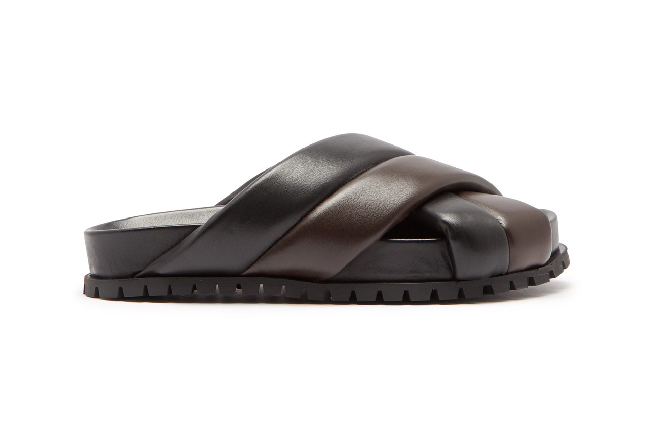 Jil Sander Sabot leather sandals - Black
