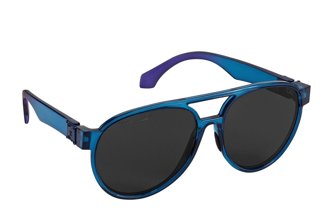 Louis Vuitton LV Halo Square Sunglasses Blue Metal. Size U