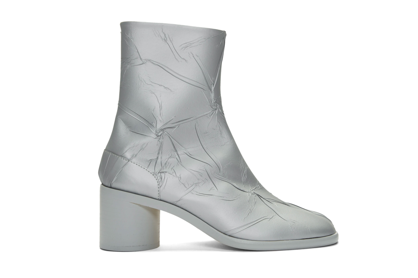 Maison Margiela Silver Metallic Tabi Boots Duct Tape Release info Buy 