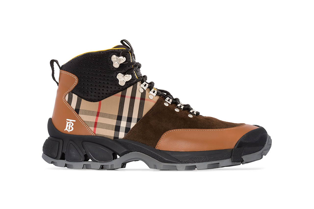 Brown Tor Vintage Check Hiking Boots 
