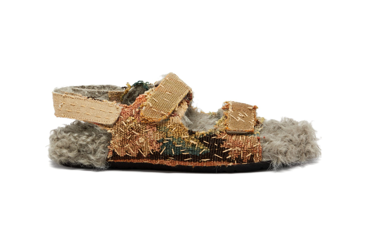 shearling sandals