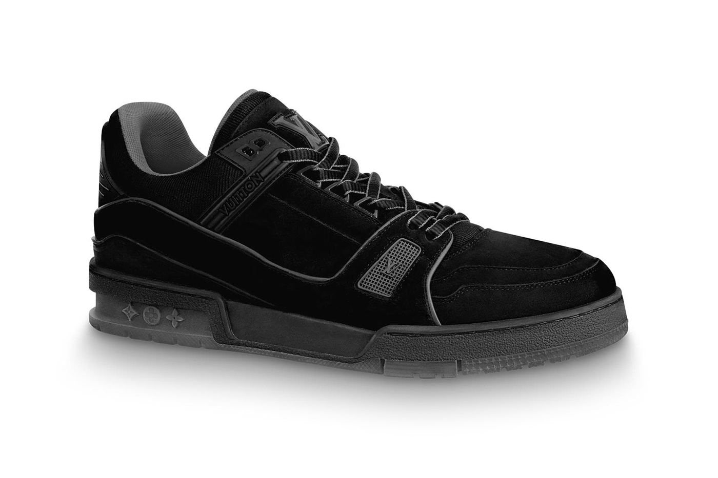 LOUIS VUITTON LV “Virgil Abloh” Trainer Sneakers Black Suede Size 9 ? make  offer