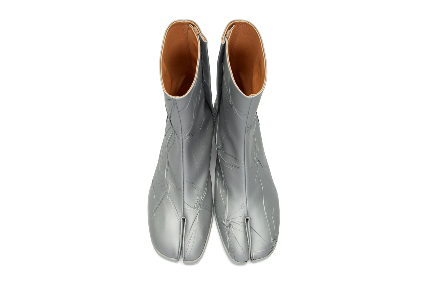 maison margiela silver boots