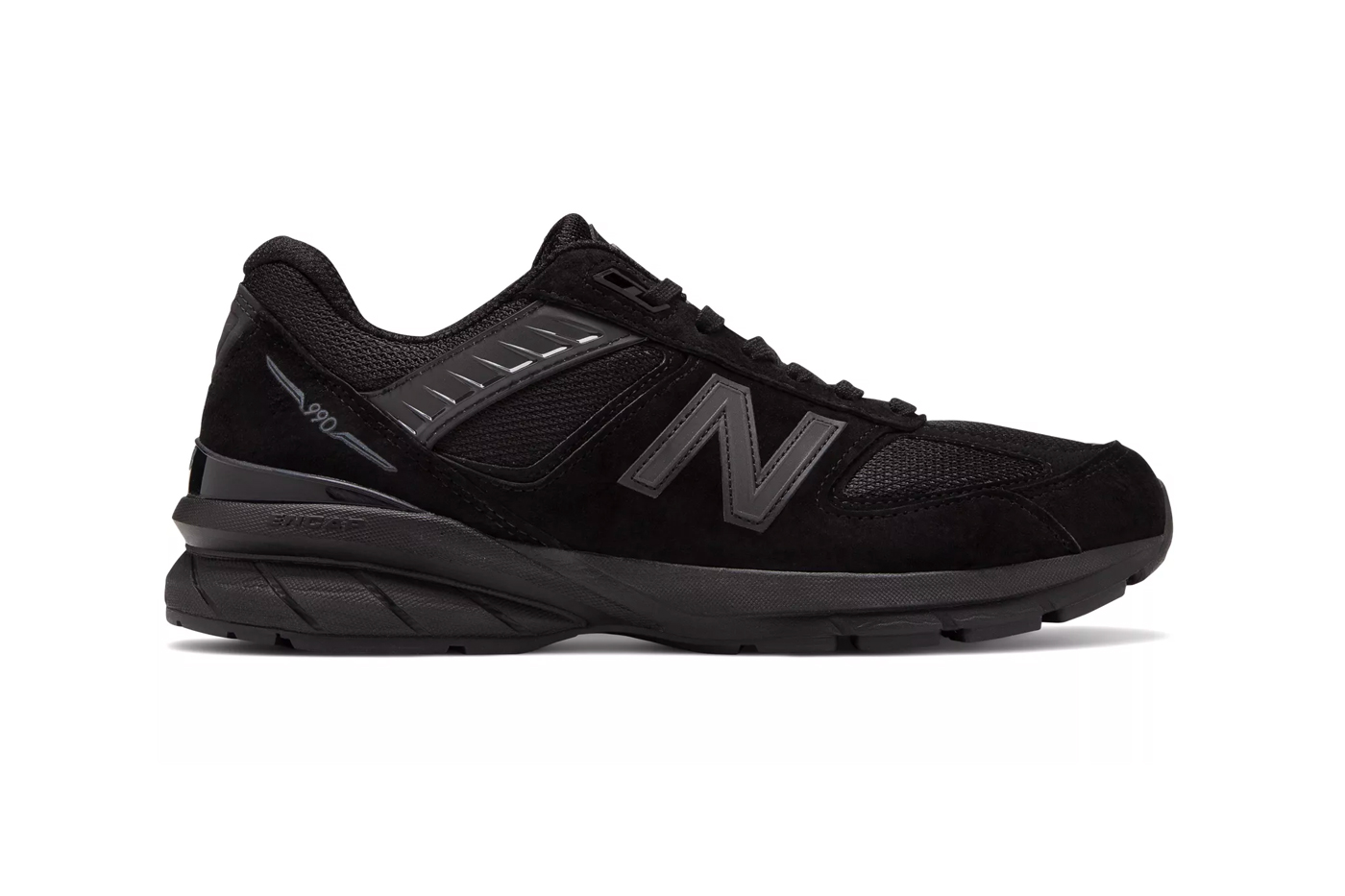 New Balance Made in USA 990v5 Black Encap midsole ortholite cushion technology hand crafted 75 years factory maine footwear sneakers suede mesh rubber