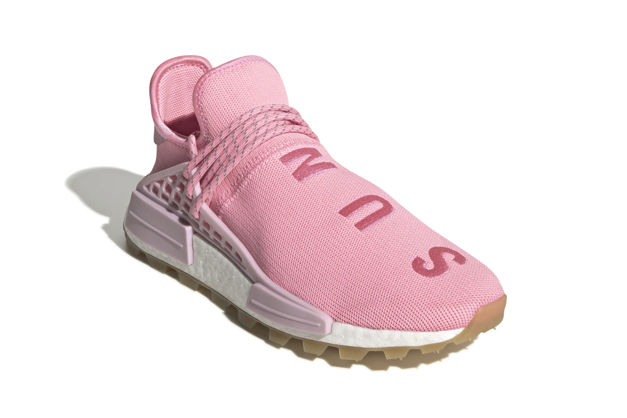 pink pharrell williams hu nmd shoes