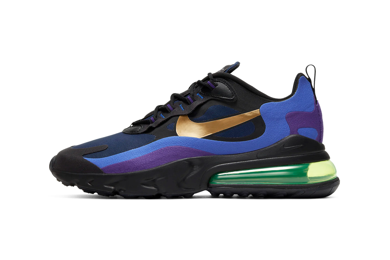 nike air max 270 react music pack sneakers collection release hip hop heavy metal reggae punk rock electronic AO4971-003 AO4971-700 AO4971-600 AO4971-004 AO4971-005 black deep royal blue hyper royal university gold mystic red pink blast bright crimson gold wheat  