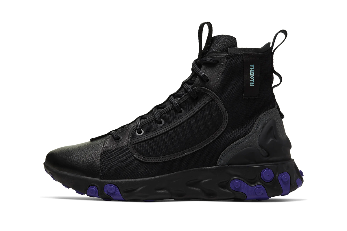 AV5555-002 Nike Black Court Purple React Ianga footwear sneakers boots 
