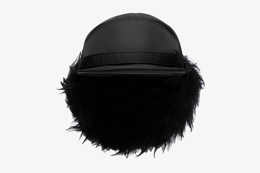 Prada Faux-Fur Nylon Trapper Hat Release