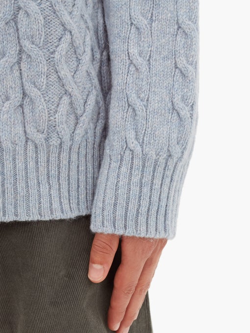 Raf Simons Logo-print Cable-knit Wool Sweater | Drops | Hypebeast