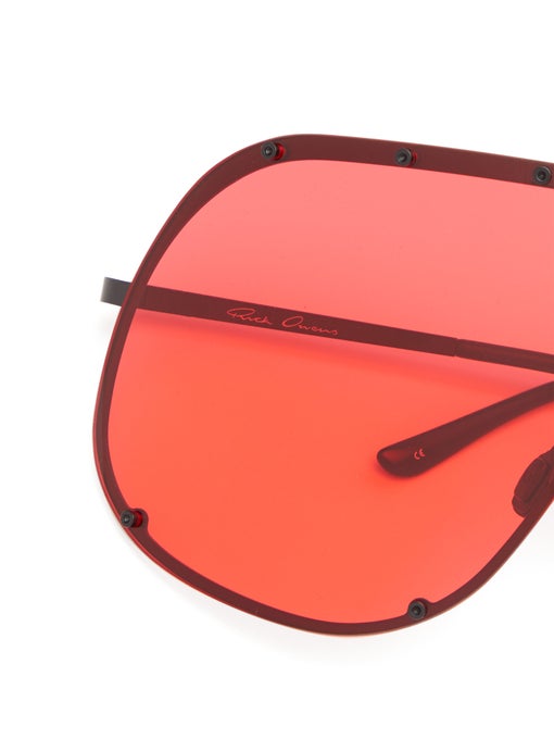 RickOwens Multi-color MaskShieldMetal Sunglasses | Drops | HYPEBEAST