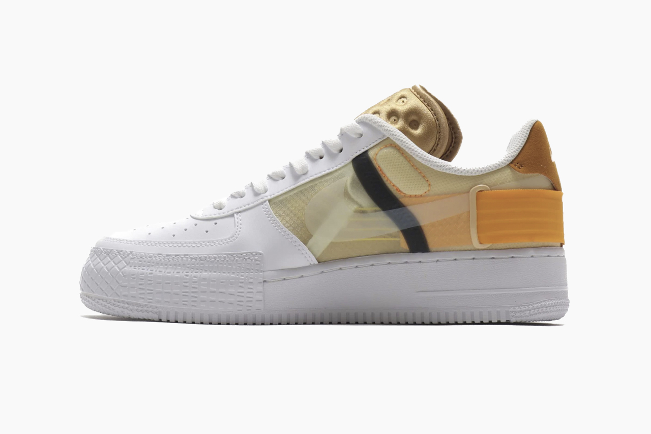 nike air force 1 low type gold