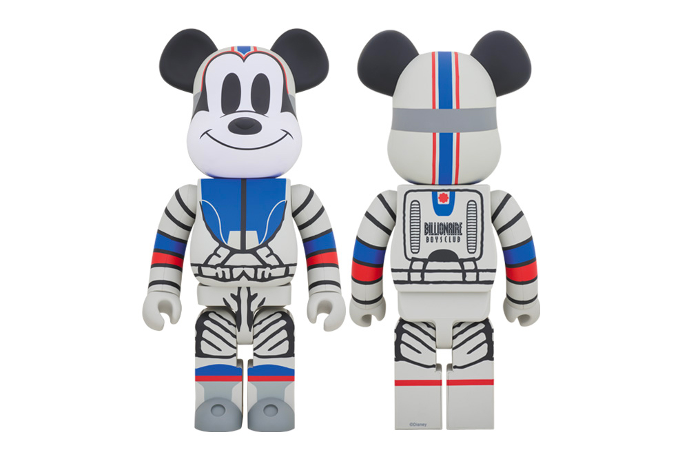 BILLIONAIRE BOYS CLUB Medicom Toy Plus Astronaut Mickey Mouse space retro pharrell williams figures accessories collectibles hand drawn toys toymaker japanese