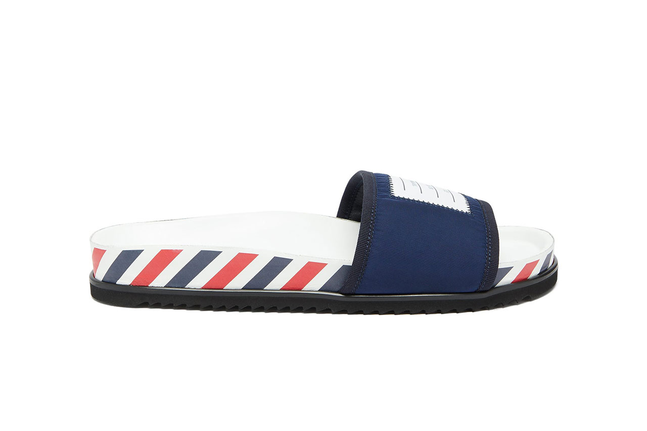 Thom Browne Tricolor-Striped Slide Sandals FW19 fall winter 2019 shoe buy colorway