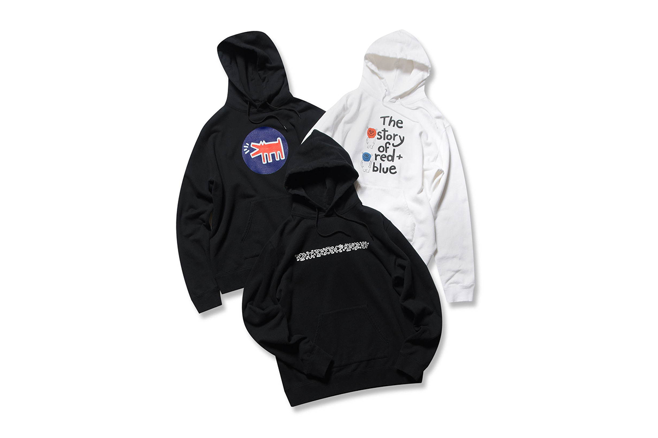 uniform experiment fragment design keith haring hoodie sweater cardigan collaboration collection release date november 2 2019 SOPHNET. 20th anniversary collection