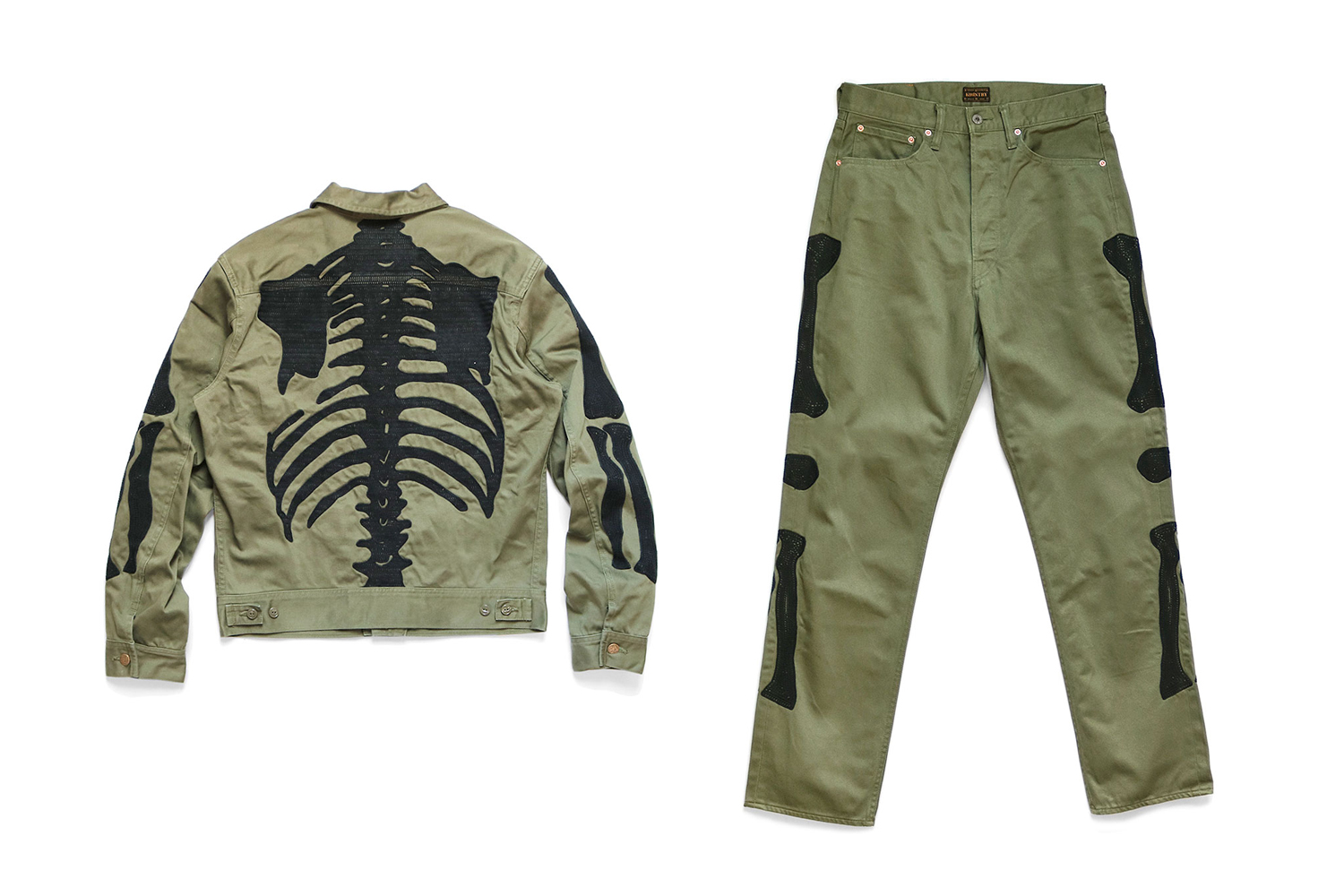 KAPITAL Western Satin Mexican Tuxedo Jacket Release embroidery jacket pants skeleton Kountry