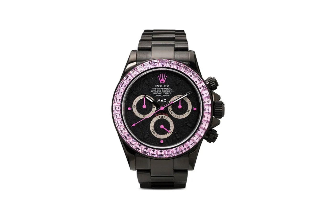 MAD Paris Black Rolex Daytona Pink Sapphire Watch