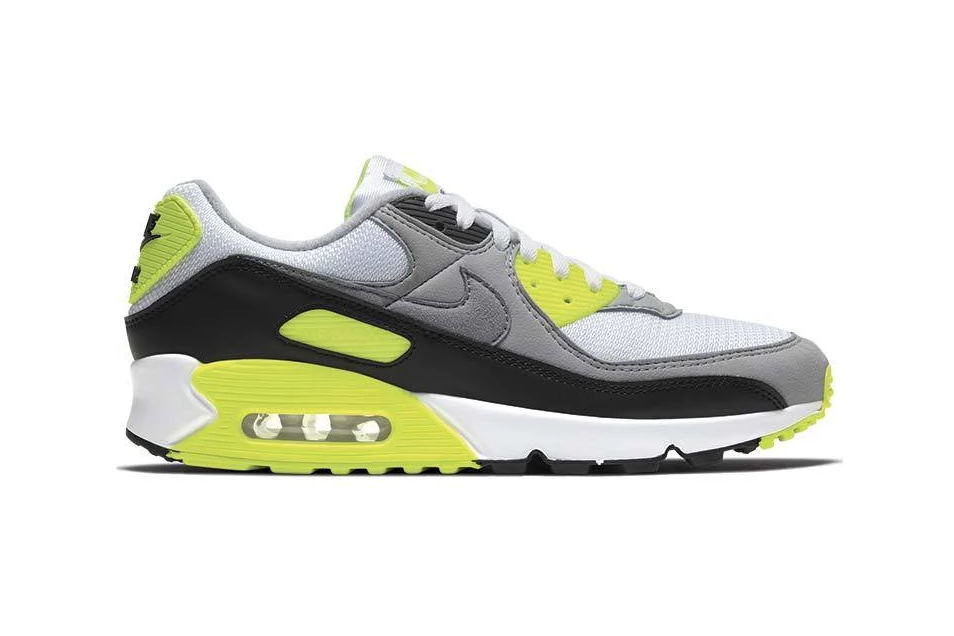 nike air max 90 white particle grey volt black og CD0881 103 30th anniversary release date info photos price