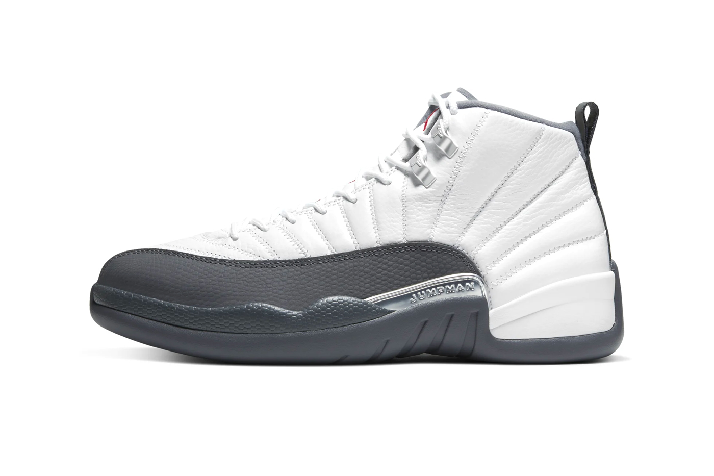 Air Jordan 12 White Dark Gray brand michael jordan 23 basketball shoes sneakers footwear runners trainers kicks tinker hatfield jumpman nike leather high top swoosh check sports