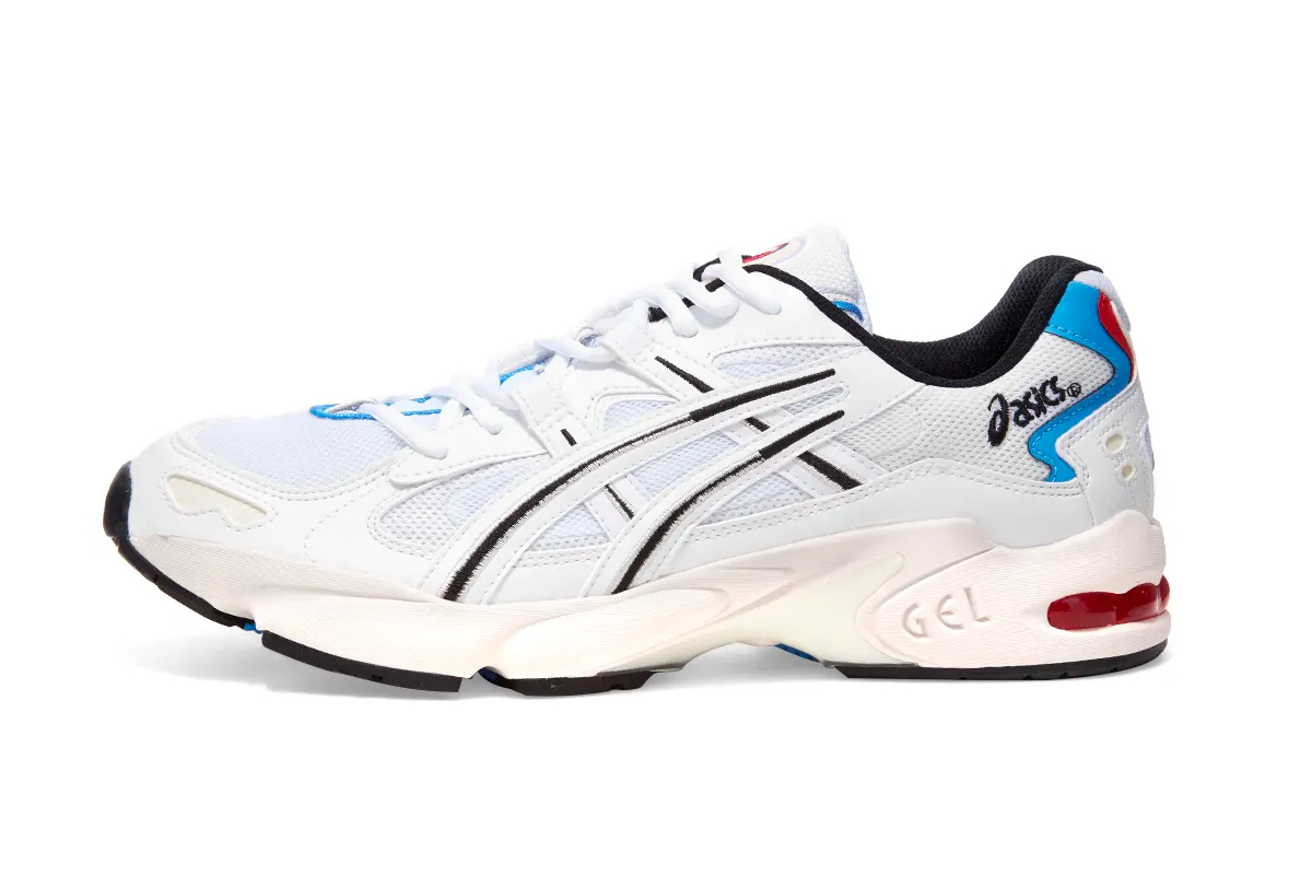 asics gel kayano 5 og white blue red colorway 1021A280-100