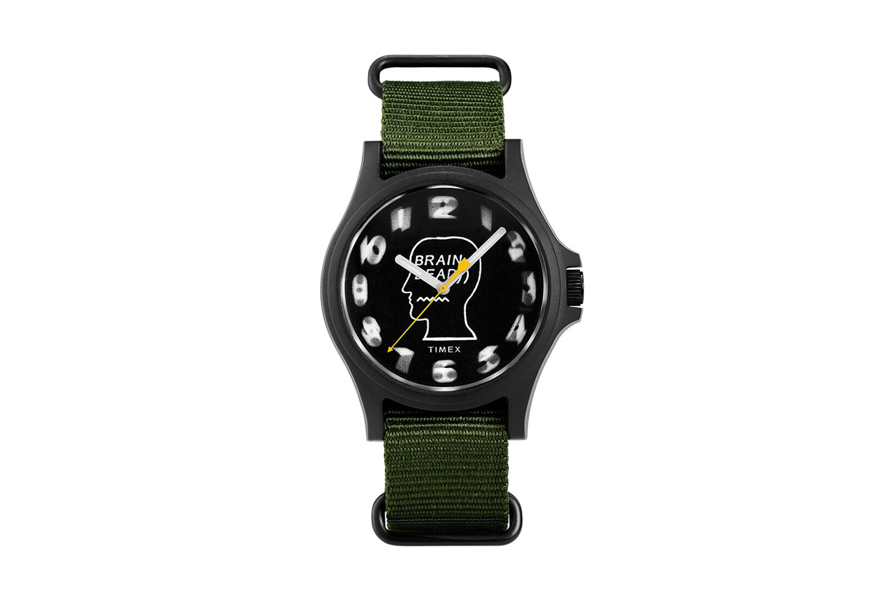 Brain Dead Timex 40mm Fabric Strap Watch ripstop ballistic belt blur acadia los angeles kyle ng designers timepiece collectibles Acrylic when the warm end comes and the clock stops who will live beneath the remains