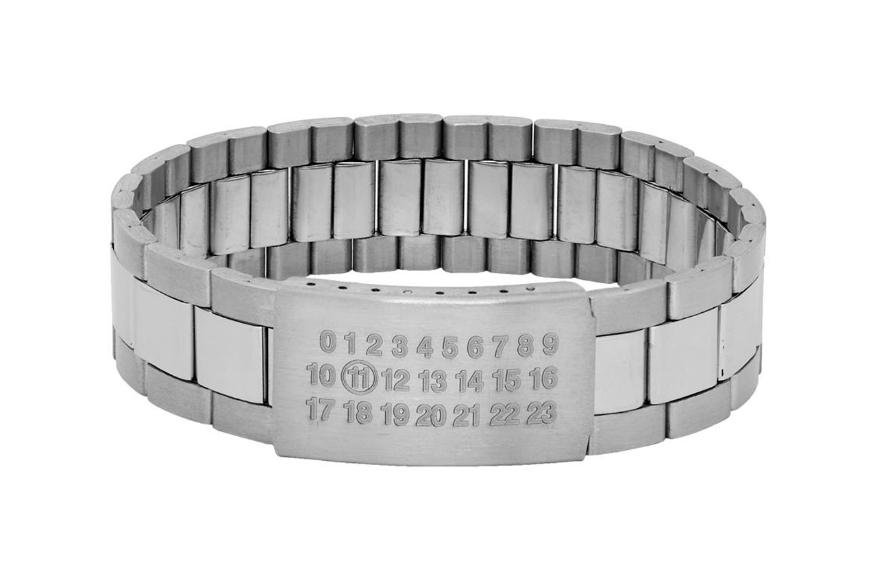 Maison Margiela Silver Oyster Watch Strap Bracelet | Hypebeast
