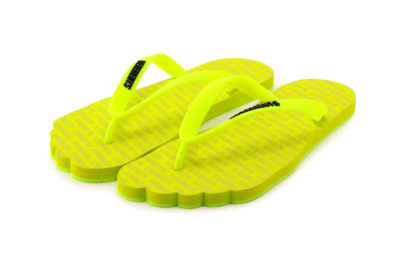 yellow flip flop sandals