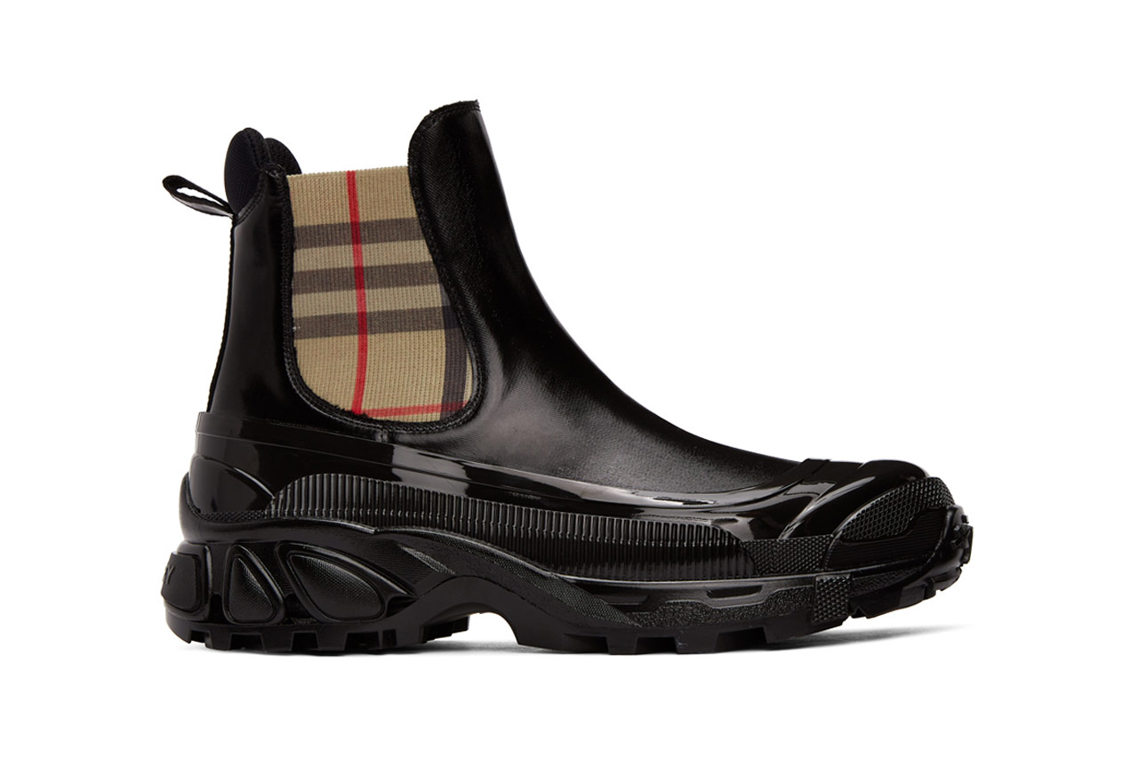 Burberry Black Canvas Chelsea Boots | Hypebeast