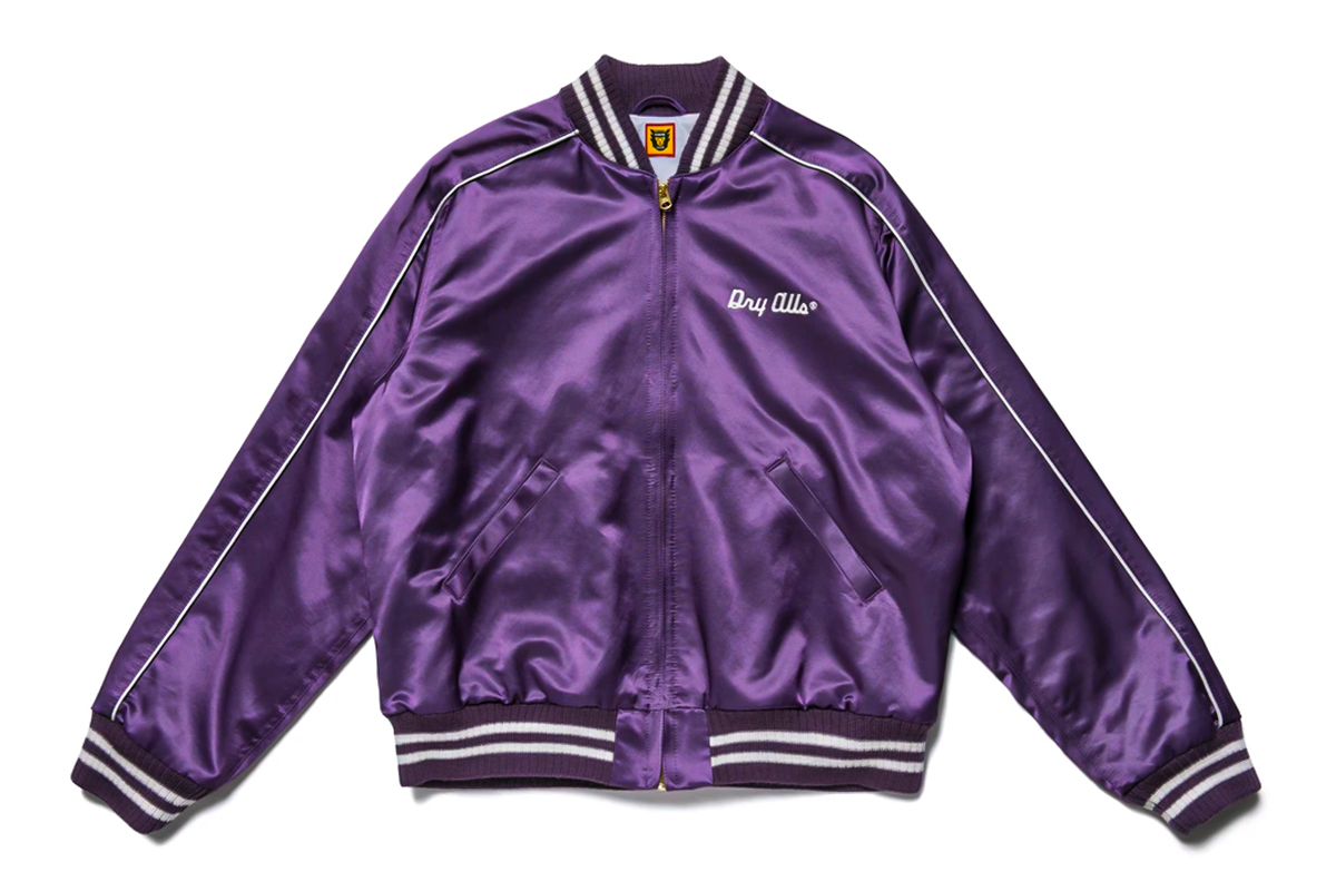 satin jacket purple