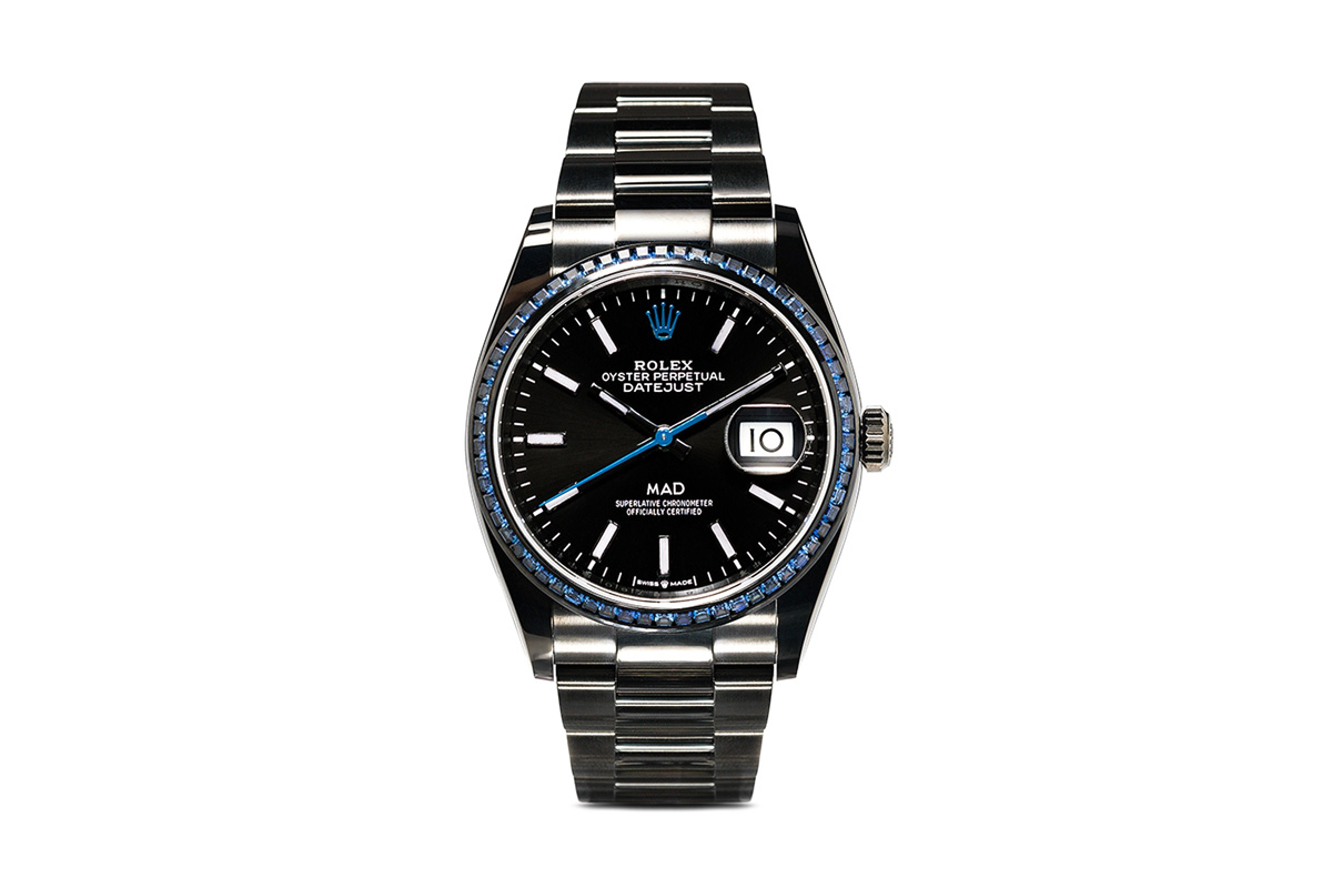 MAD Paris Black Rolex Datejust 36 Sapphire Stainless Steel Watch
