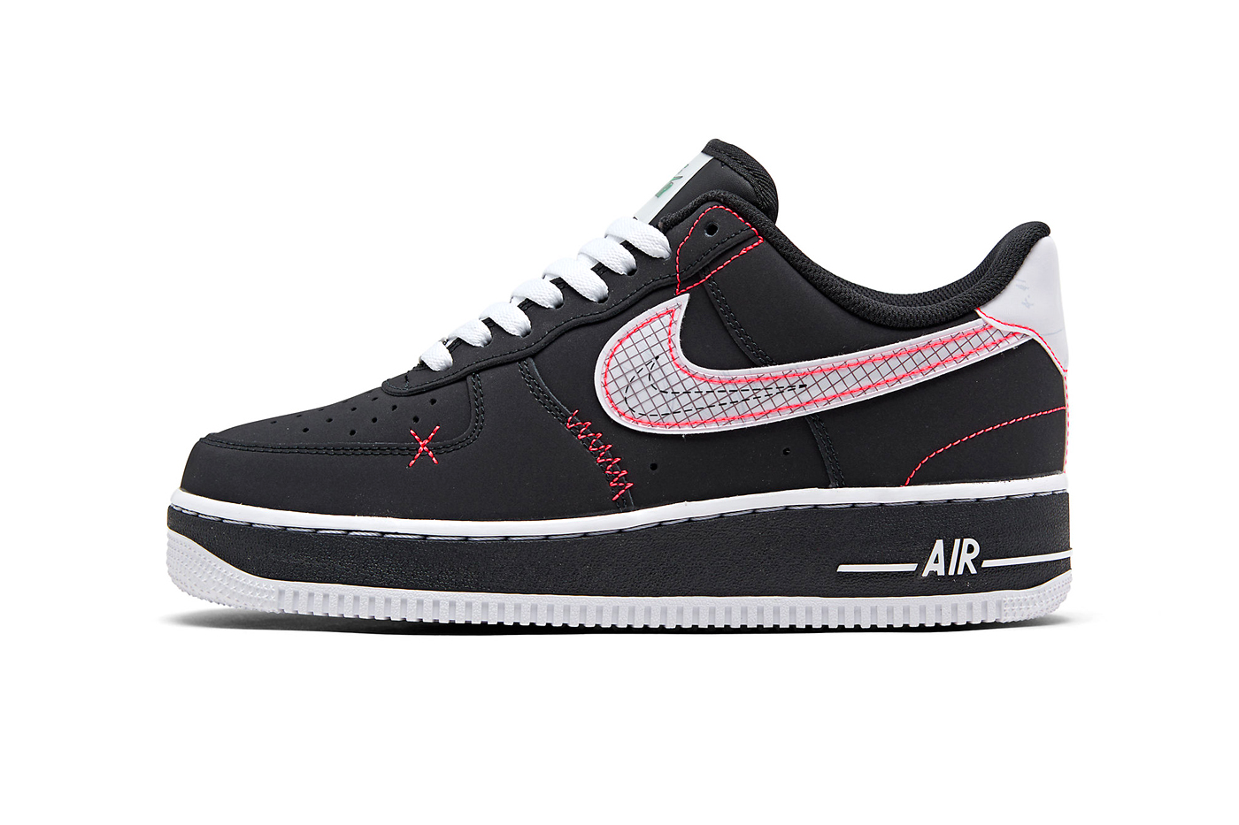 Size+12+-++Nike+Air+Force+1+%2707+LV8+Low+Reflective+Swoosh+-+Black+Crimson  for sale online