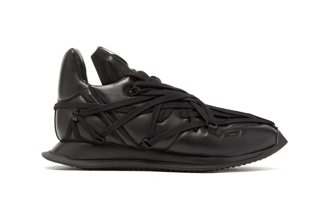 Rick Owens Maximal Runner Black Laces Leather MATCHESFASHION.COM Spring/Summer 2020 SS20 Sneaker Release Information "TECUATL" Collection