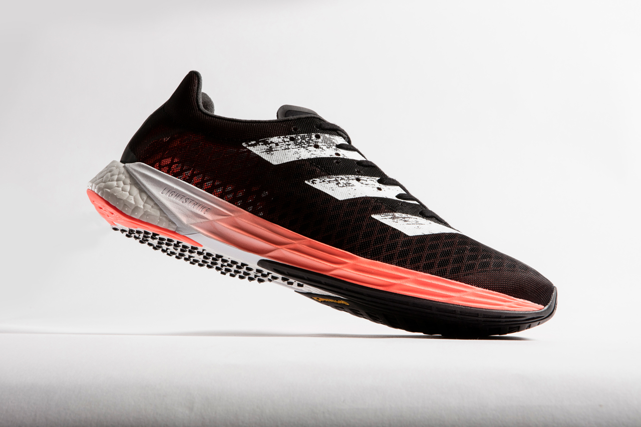 adidas adizero pro marathon running shoe boost lightstrike black white red coral release date info photos price
