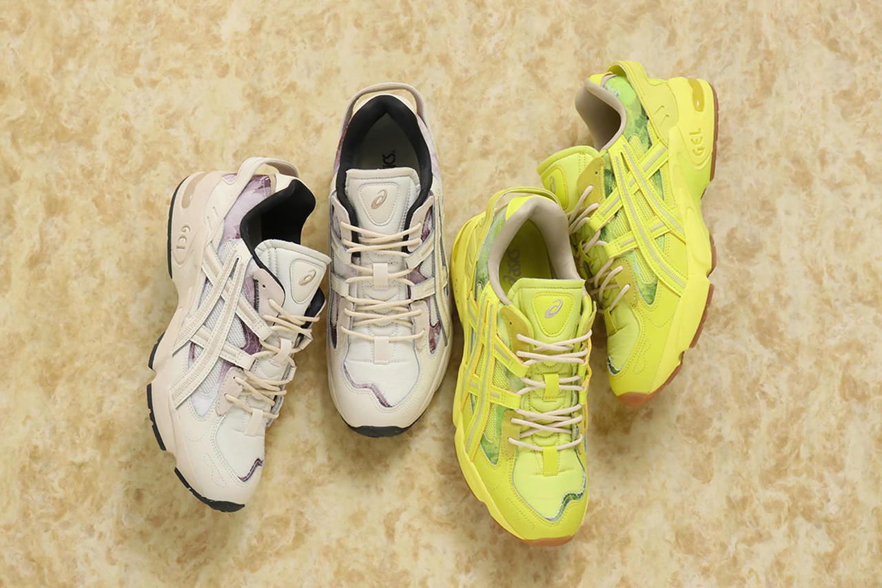 ASICS GEL Kayano 5 RE Yellow SYZ Beige BCH spring summer 2020 collection footwear shoes sneakers trainers runners kicks og materials generation series 1021a411 200 1021a411 750