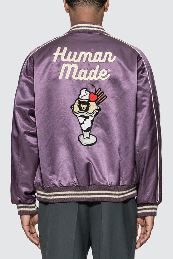 HUMAN MADE Varsity Satin Jacket Release Price | Drops | Hypebeast