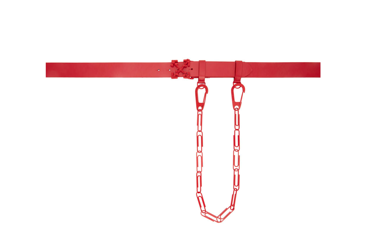 alias sommerfugl Øde Off-White™ Red Leather Chain Belt Release 2020 | Drops | HYPEBEAST