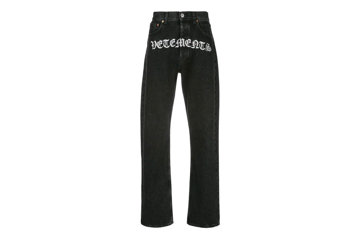 Vetements Gothic Print Jeans Release