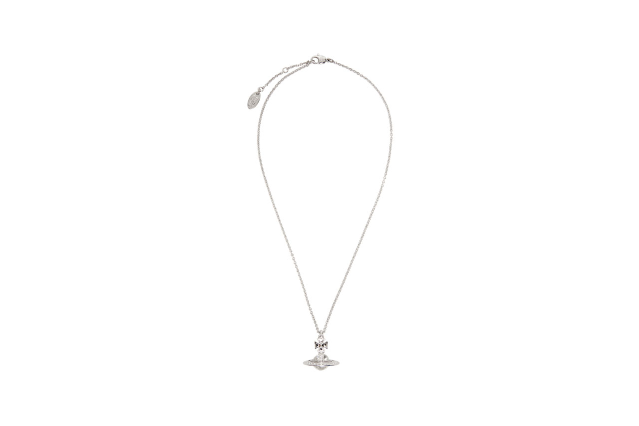 VivienneWestwood Silver Crystal Pendant Necklace | Drops | Hypebeast