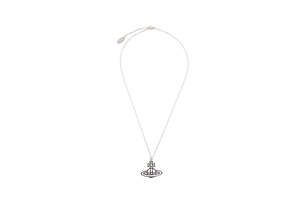 VivienneWestwood Silver Crystal Pendant Necklace | Drops | Hypebeast
