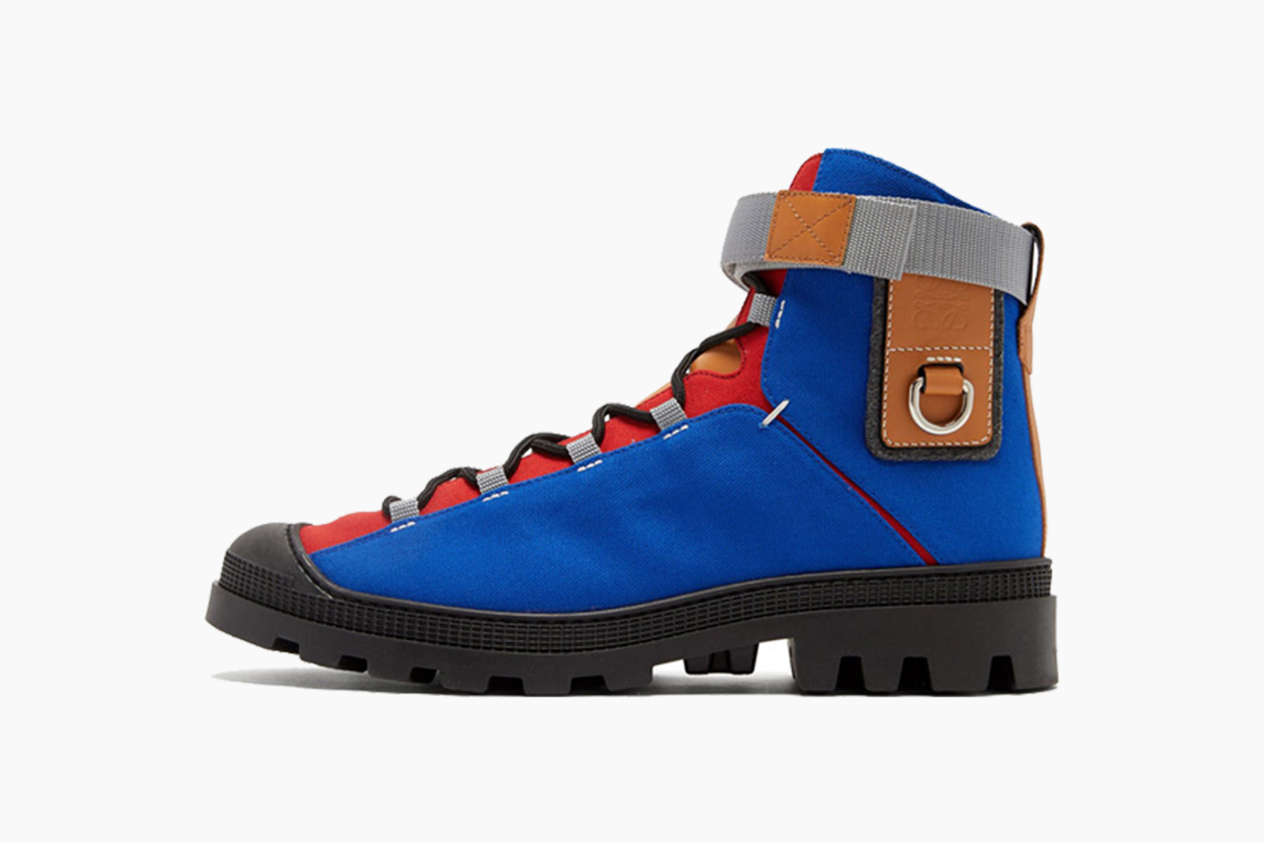EYE/LOEWE/NATURE Logo-Patch Canvas Hiking Boots