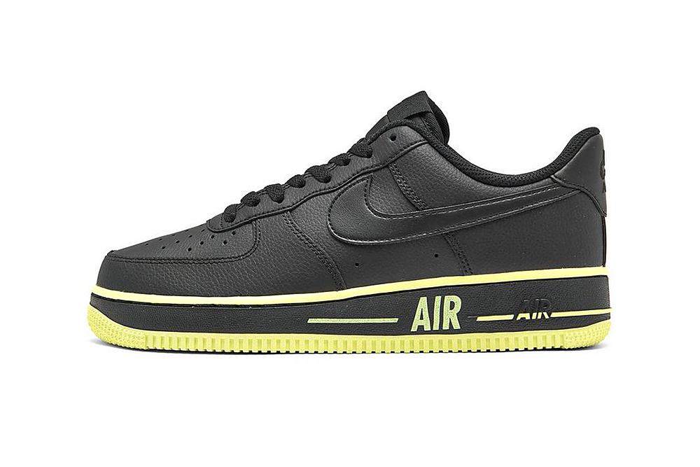 nike air force black and volt
